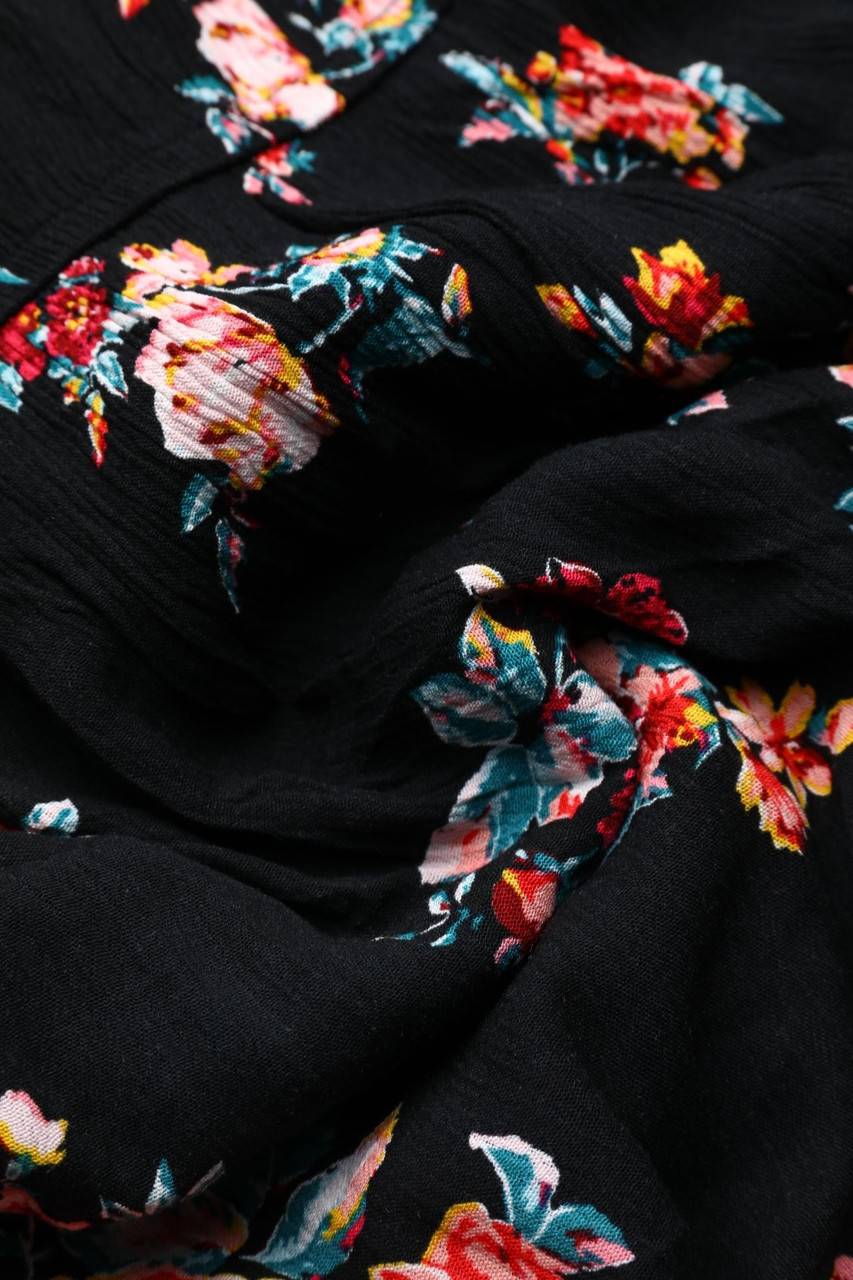 Carou Ohne Label Maxi-Kleid mit Blumen-Print Nur für heute