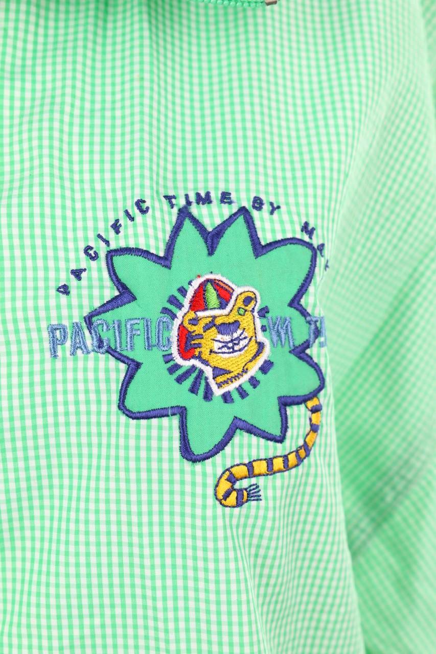 Carou mäser Karo-Regen-Jacke mit Logo-Stickerei Begrenzt auf 3 Tage