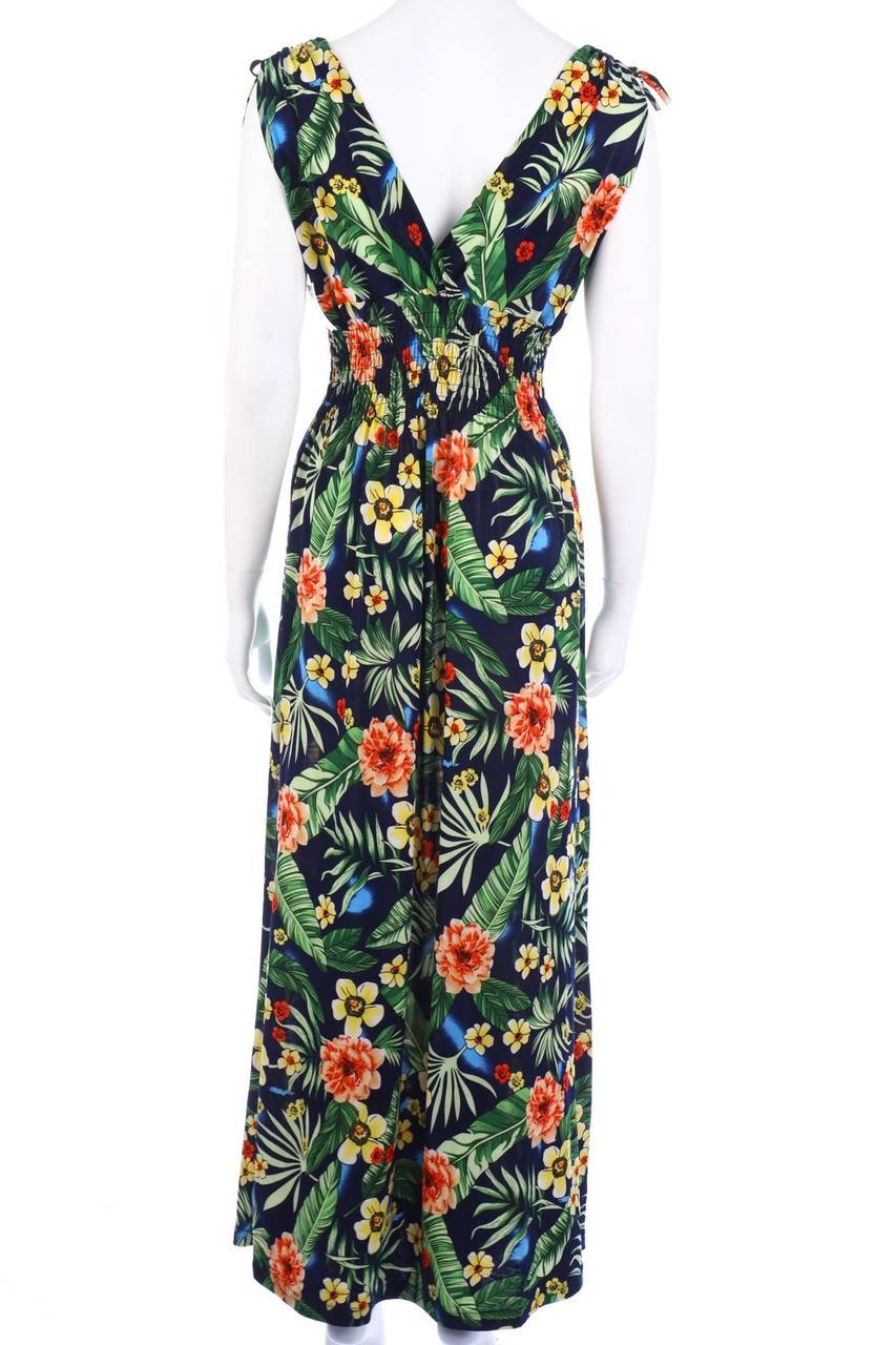 Carou Ohne Label Maxi-Kleid mit Blumen-Print Black Friday Preise