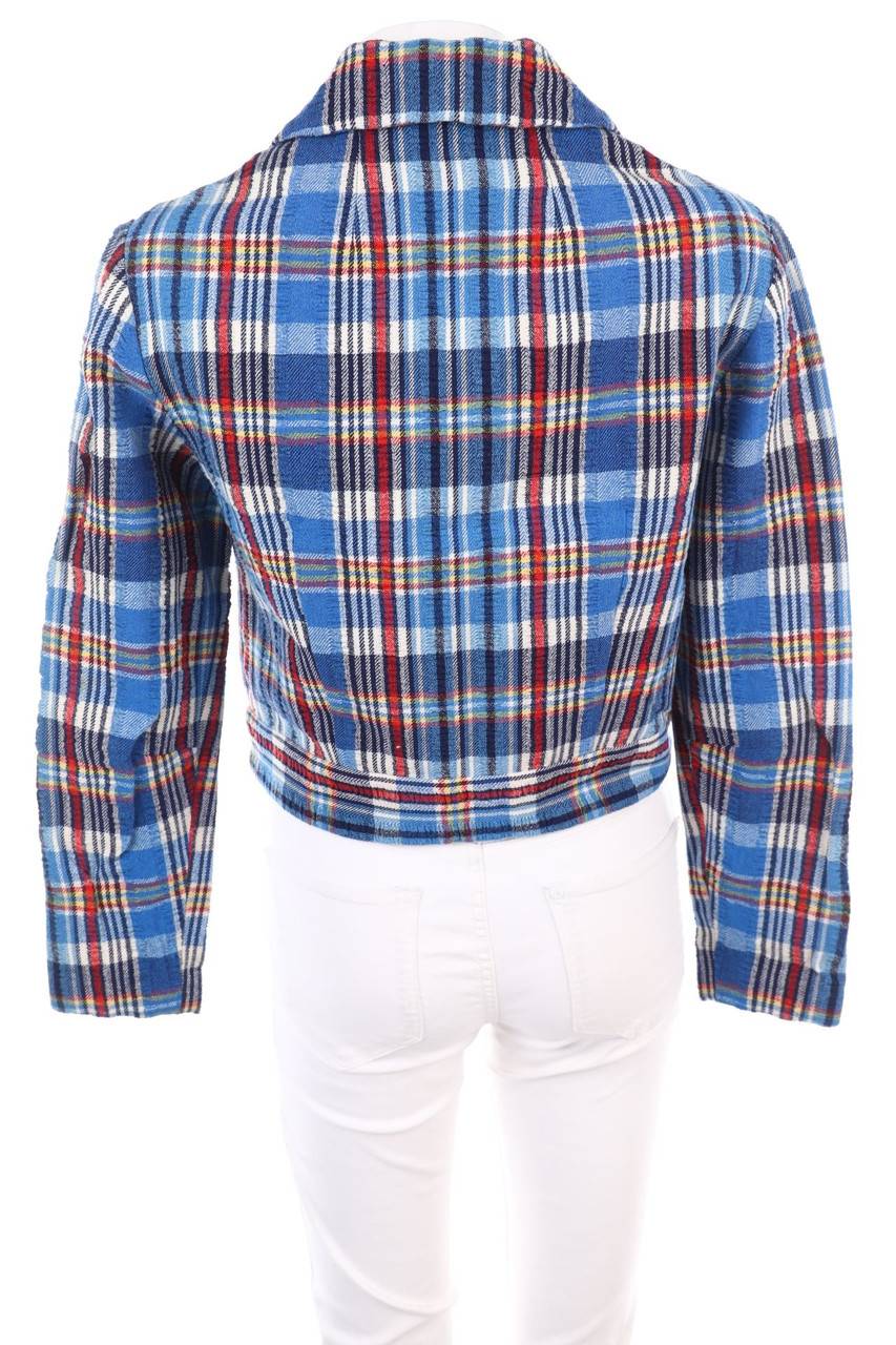 Carou VINTAGE Cropped-Jacke mit Tartan-Muster 50% Rabatt für begrenzte Zeit