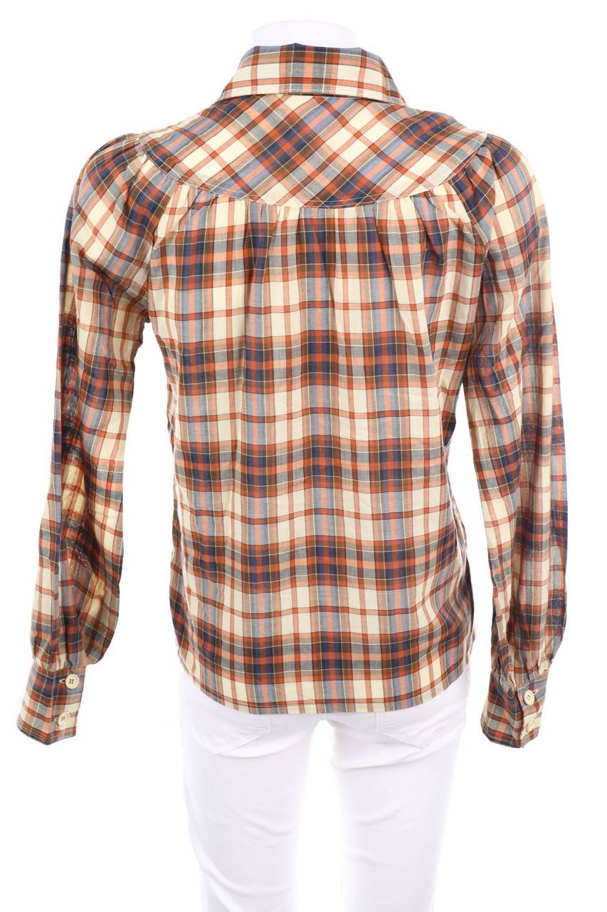 Carou VINTAGE Bluse mit Tartan-Muster Online Shopping