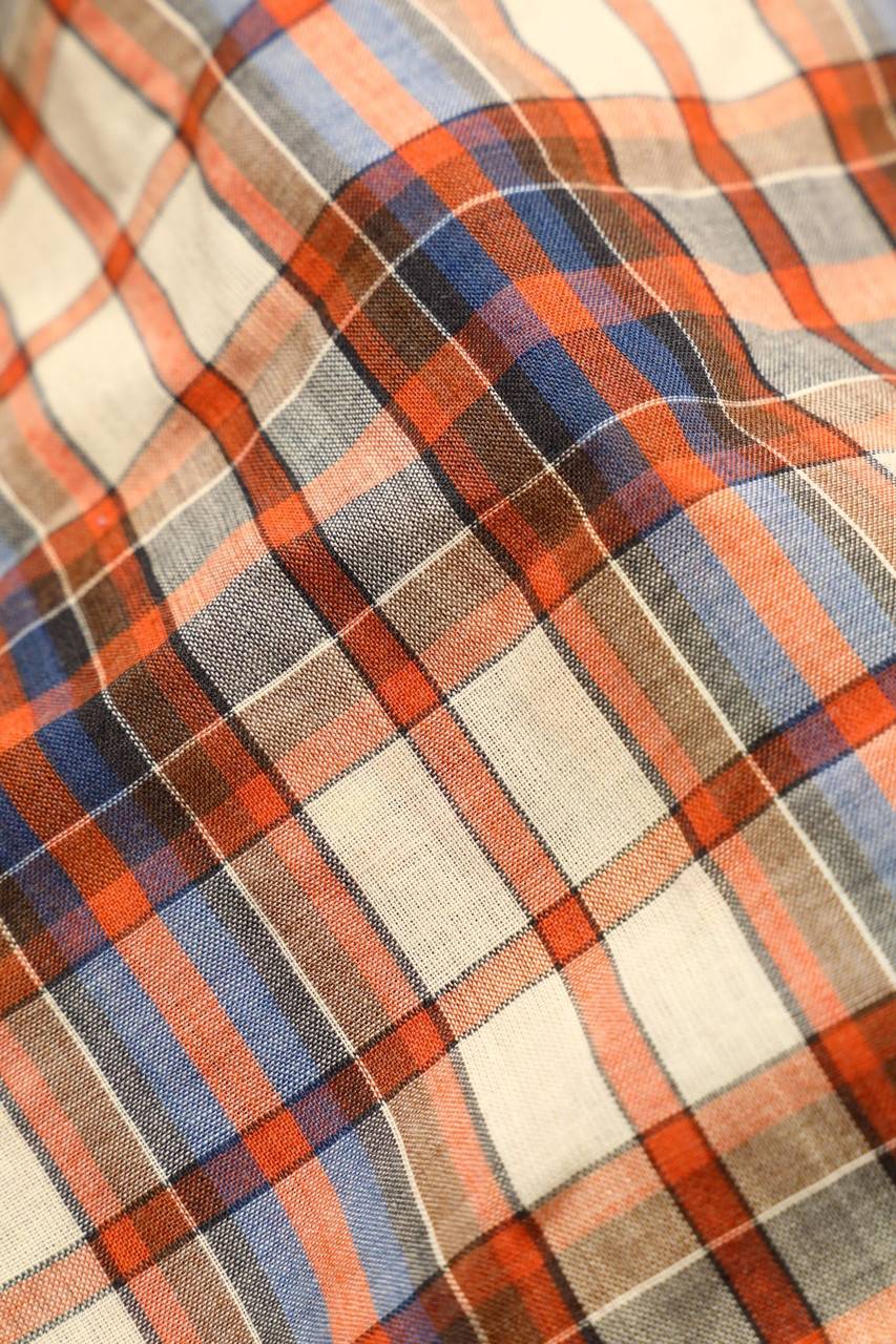 Carou VINTAGE Bluse mit Tartan-Muster Online Shopping