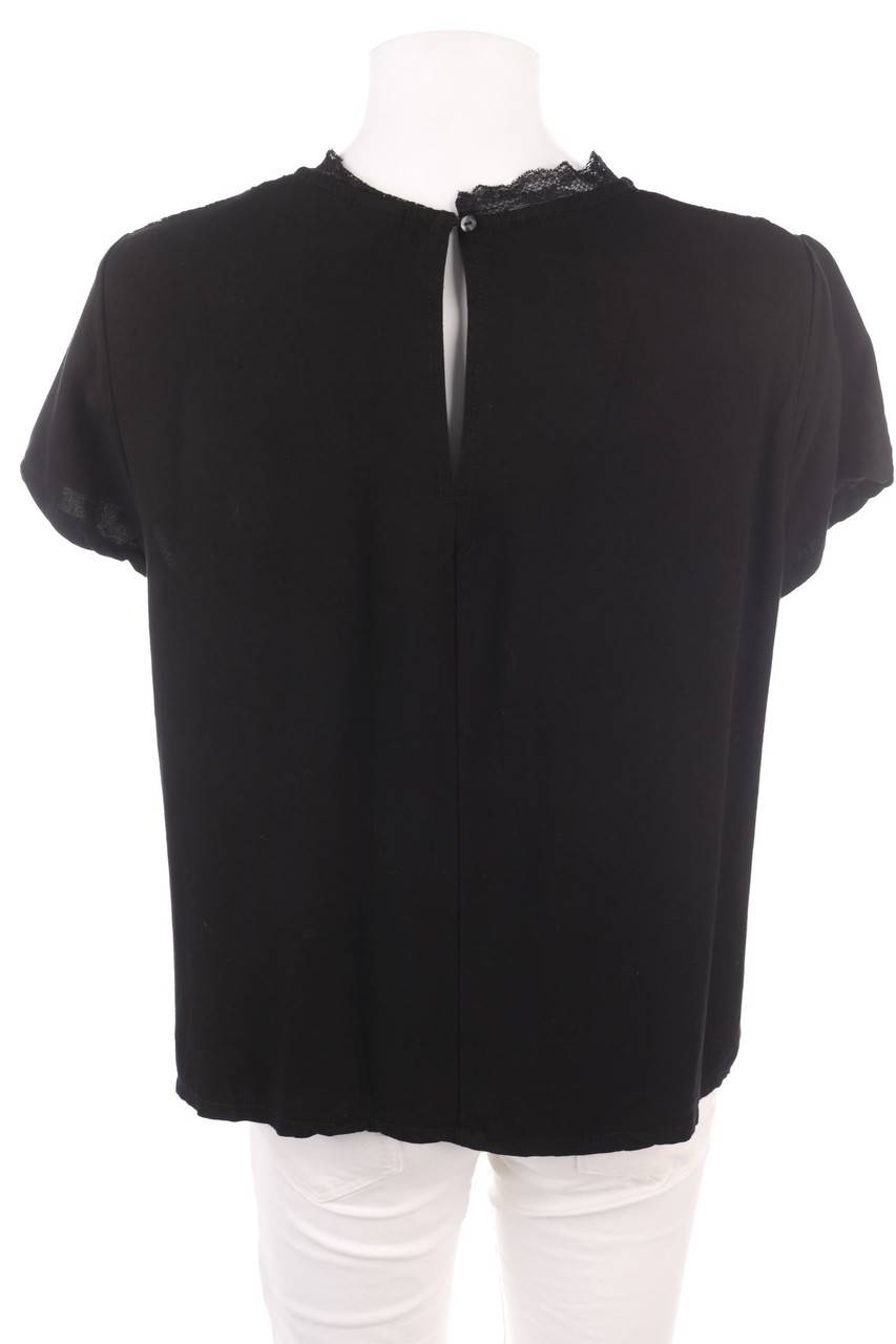 Carou 17&CO. Kurzarm-Bluse mit Spitzen-Einsatz Bis zu 60% Rabatt