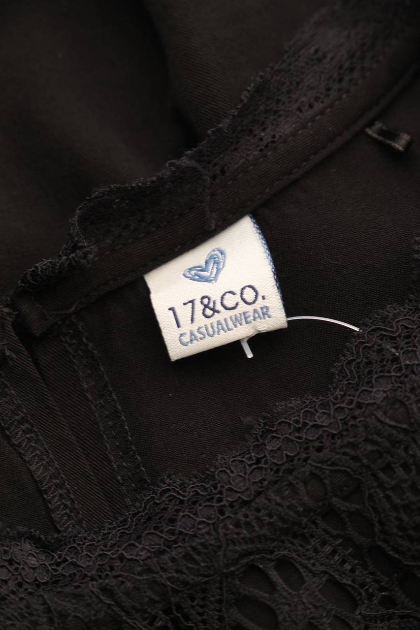 Carou 17&CO. Kurzarm-Bluse mit Spitzen-Einsatz Bis zu 60% Rabatt