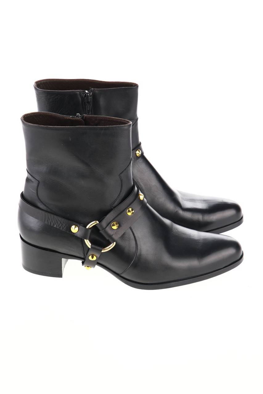 Carou GRANDINETTI Leder-Stiefeletten mit Nieten Im Verkauf