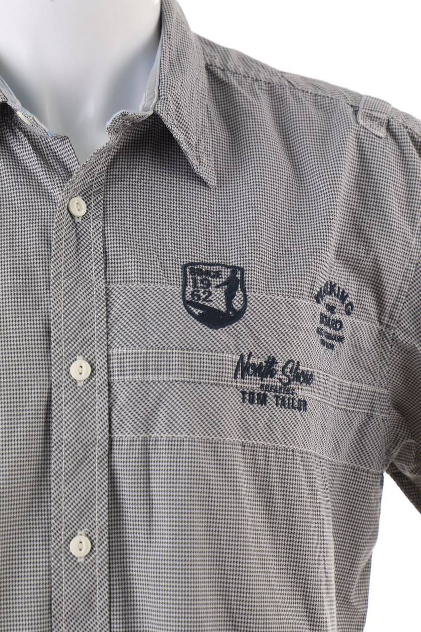 Carou TOM TAILOR Kurzarm-Hemd mit Karo-Muster Heißer Verkauf