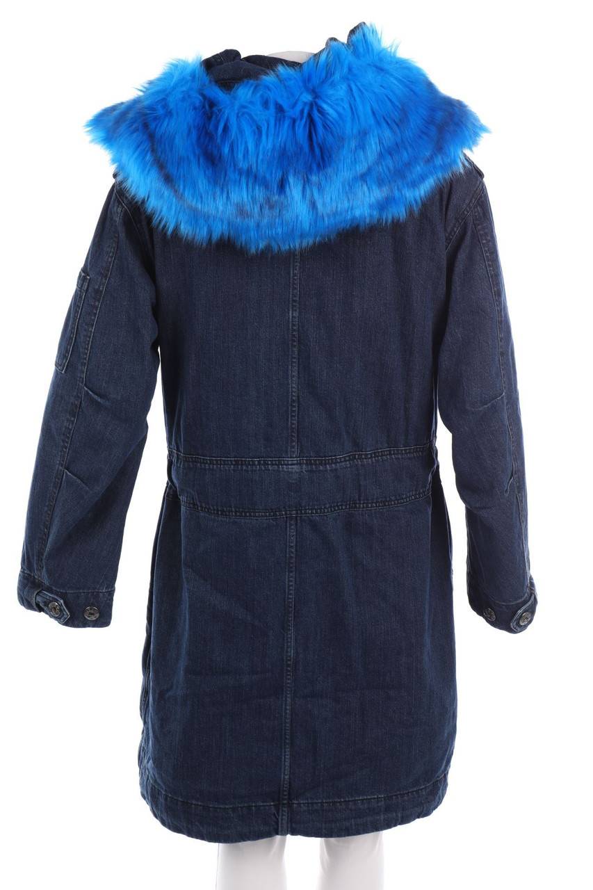 Carou DIESEL Jeans-Mantel mit Fake Fur-Besatz Blitzverkäufe