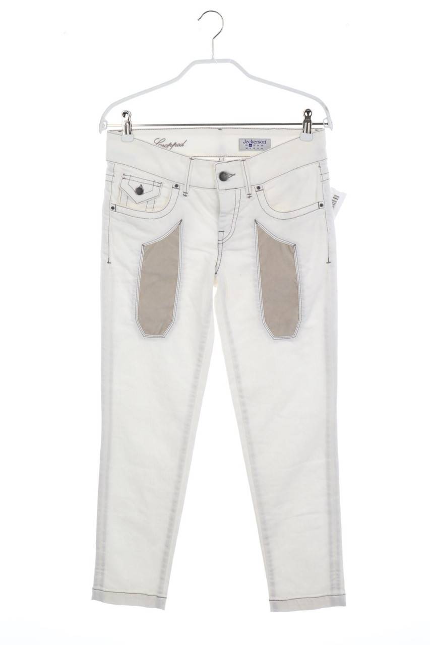 Carou Jeckerson Skinny-Jeans mit Kunstleder-Details Günstig kaufen