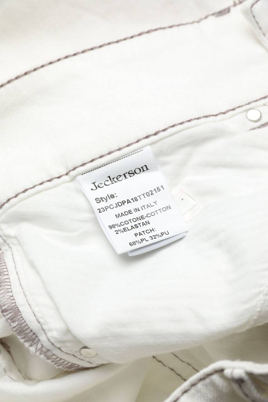 Carou Jeckerson Skinny-Jeans mit Kunstleder-Details Günstig kaufen