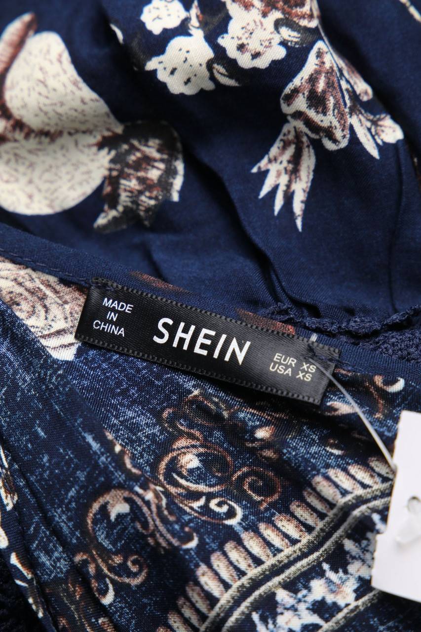 Carou SHEIN Maxi-Kleid aus Jersey mit Spitzen-Einsatz Cyber Monday