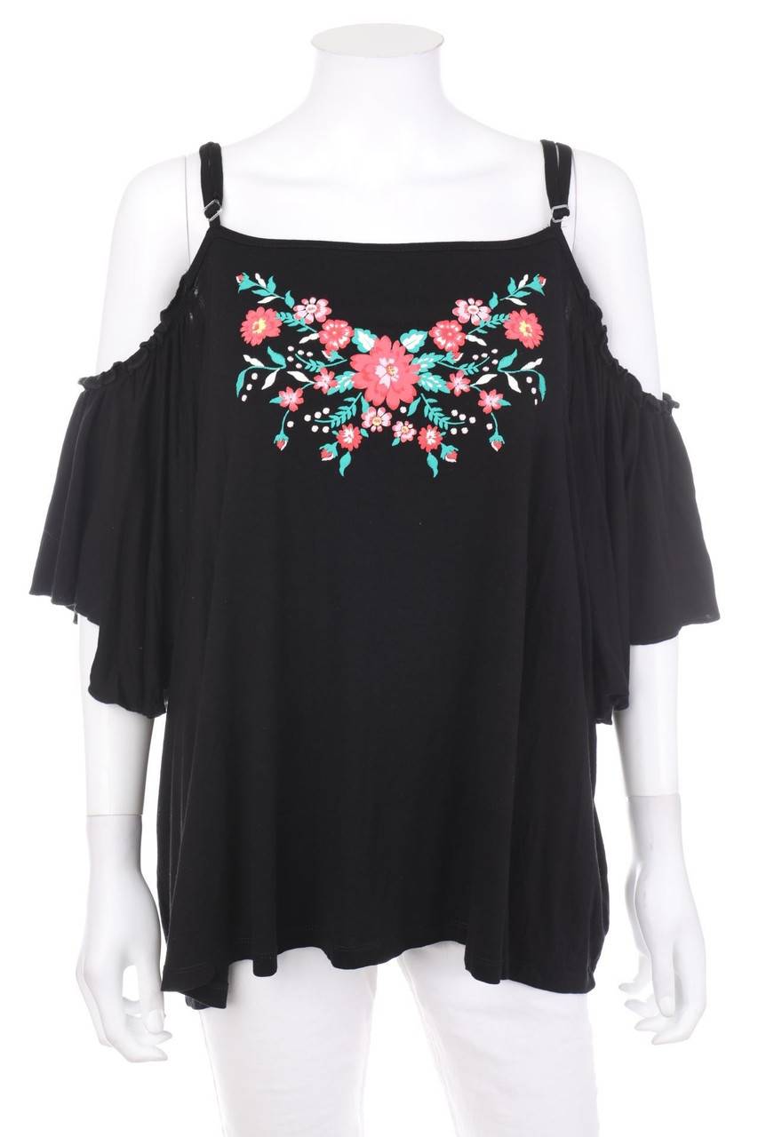 Carou RAINBOW Cold-Shoulder-Bluse mit Blumen-Print Osterangebot