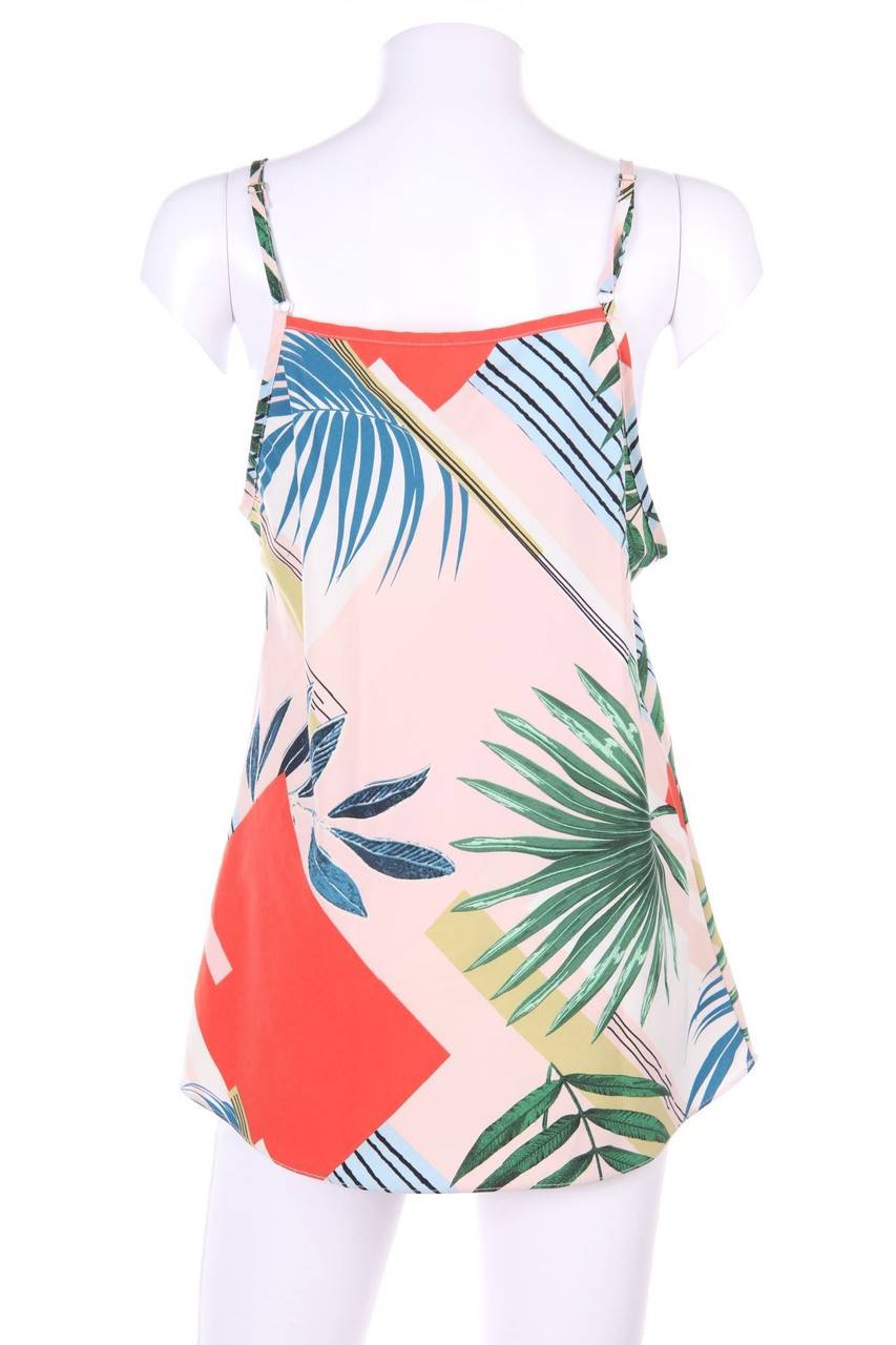 Carou Ohne Label Top mit Tropical Print Neueste Mode