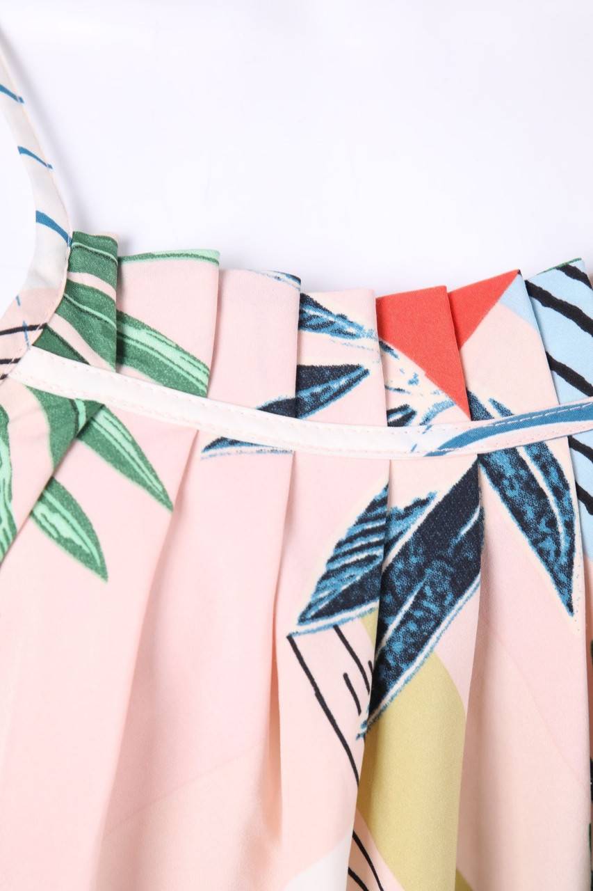 Carou Ohne Label Top mit Tropical Print Neueste Mode