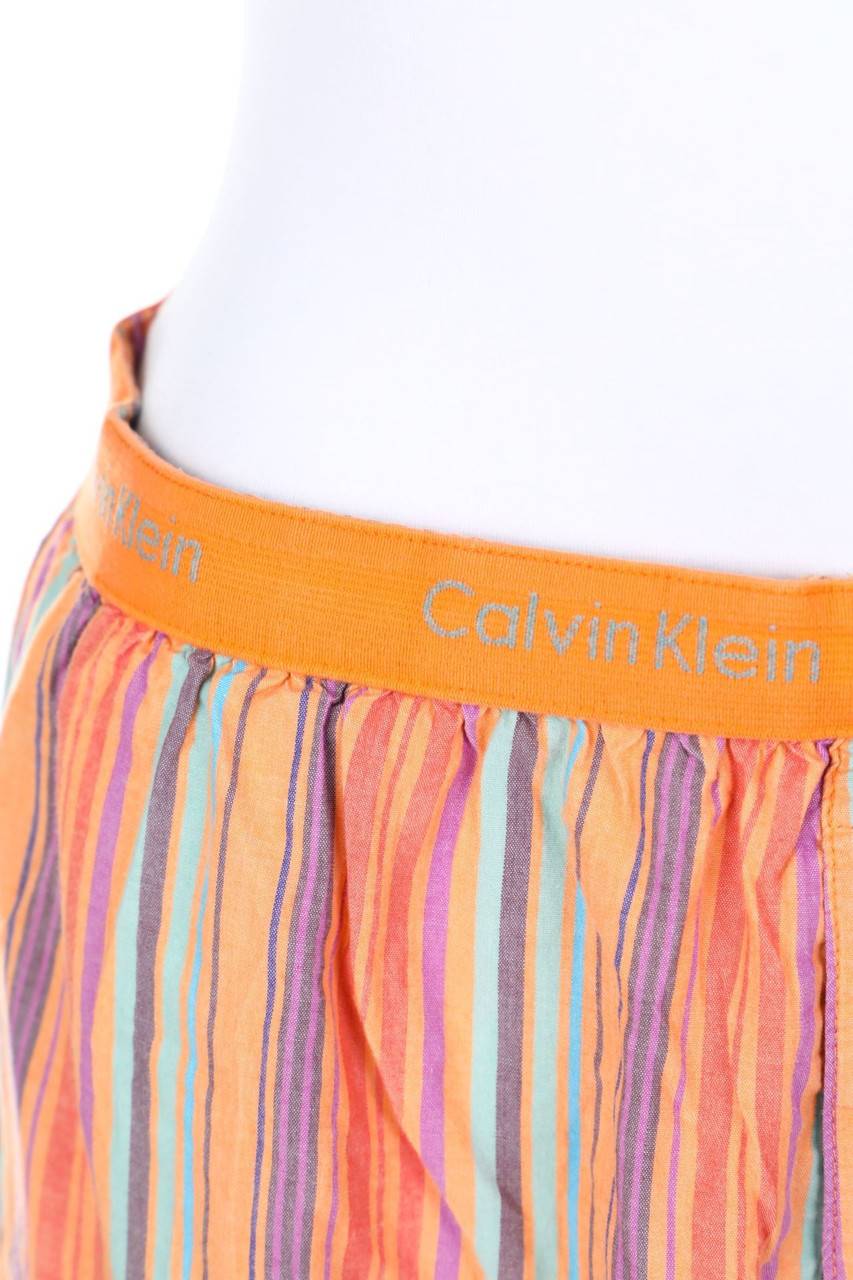 Carou Calvin Klein Streifen-Hose mit Logo-Print Blitzangebot