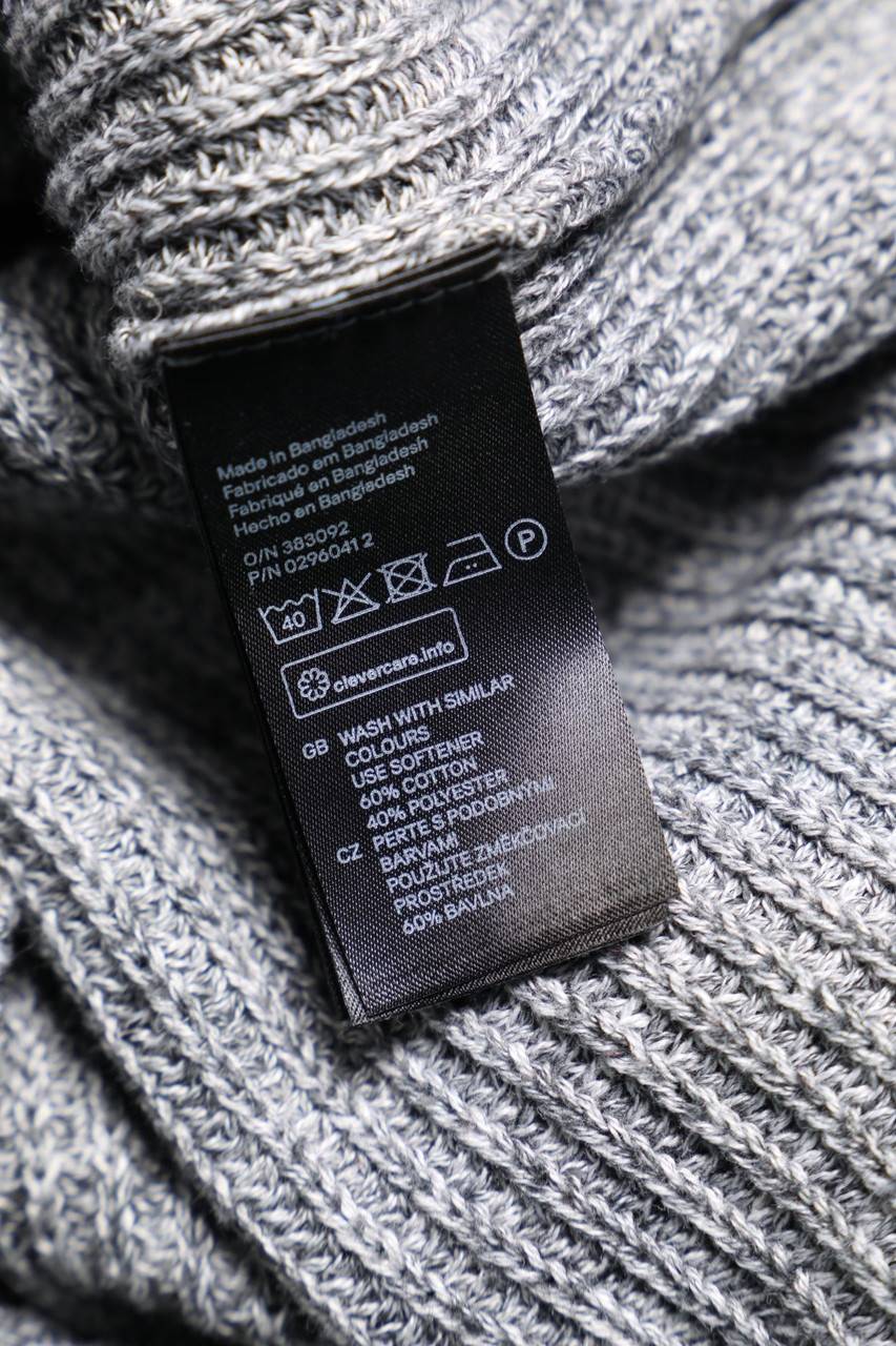 Carou H&M DIVIDED Oversize-Strick-Pullover mit Reißverschluss Räumungsverkauf