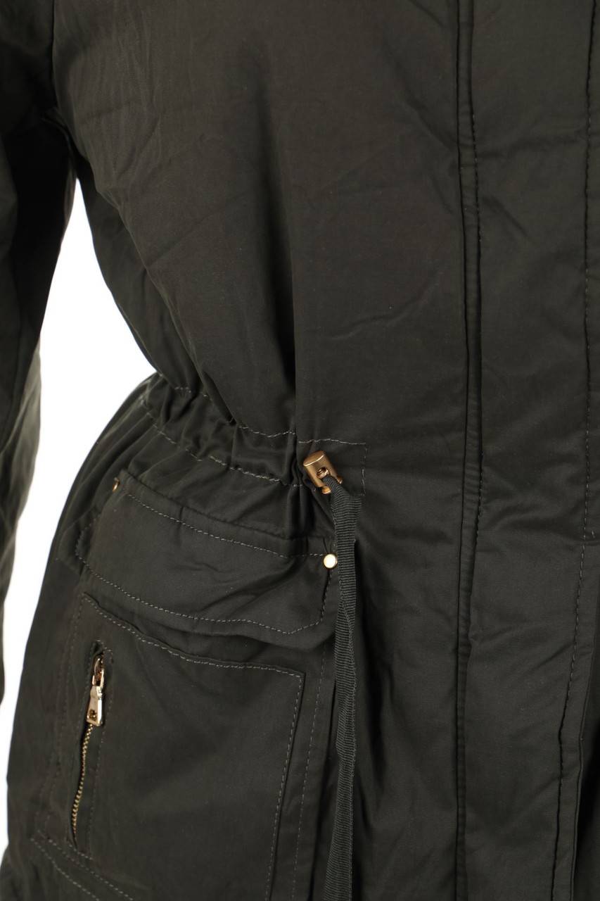 Carou Chicorée Parka mit Fake Fur-Besatz Kauf eins, bekomm eins gratis