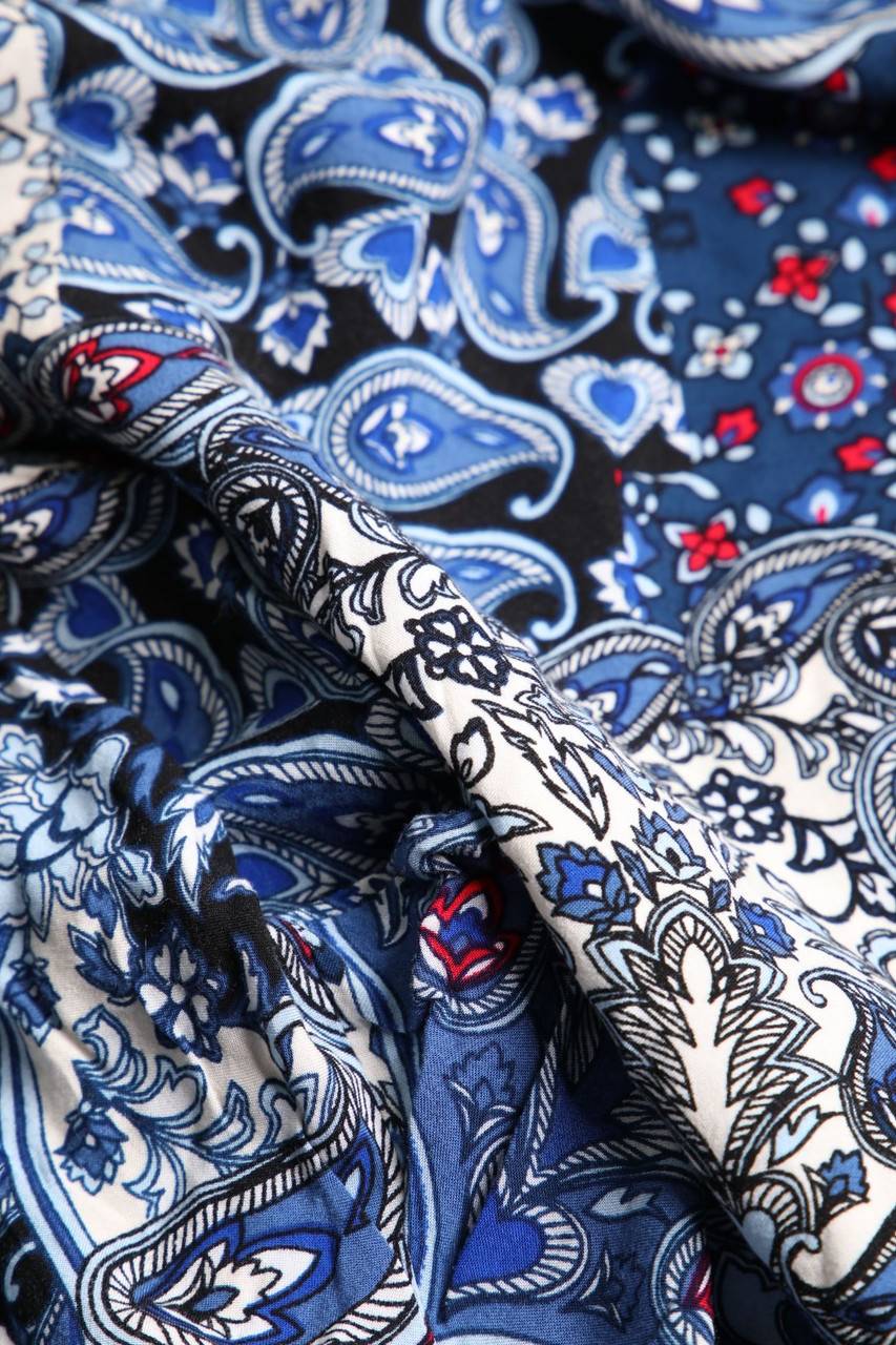 Carou Ohne Label Bluse mit Paisley-Print aus Viskose Riesige Rabatte
