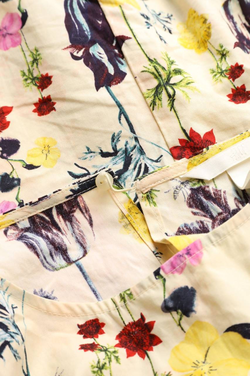 Carou H&M Bluse mit Blumen-Print zum Knoten Preisnachlass