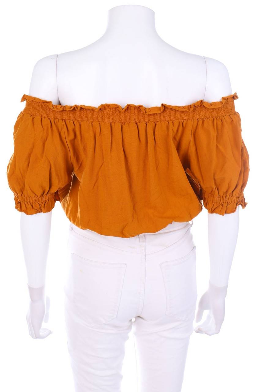 Carou H&M Carmen-Kurzarm-Bluse mit Rüschen Weihnachtsangebot