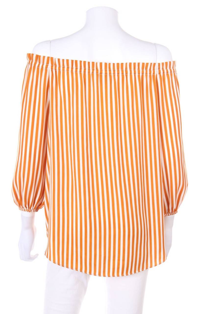 Carou H&M Carmen-Bluse aus Satin Vatertagsangebot