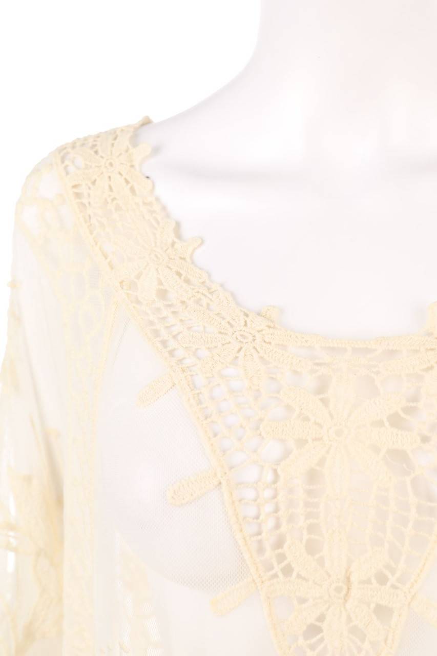 Carou Ohne Label Tunika-Bluse aus Spitze mit Fransen Neueste Mode