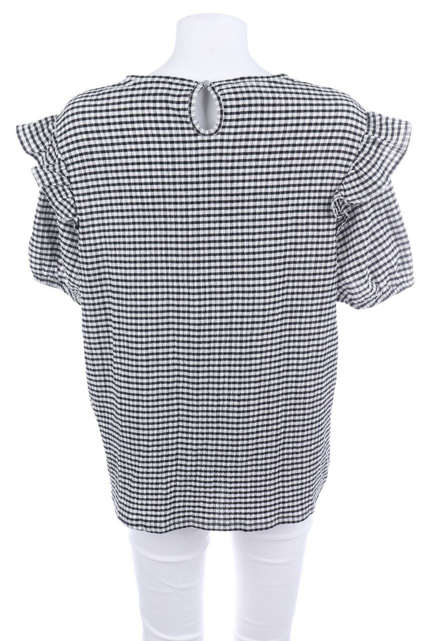 Carou C&A Kurzarm-Bluse mit Karo-Muster Online Outlet