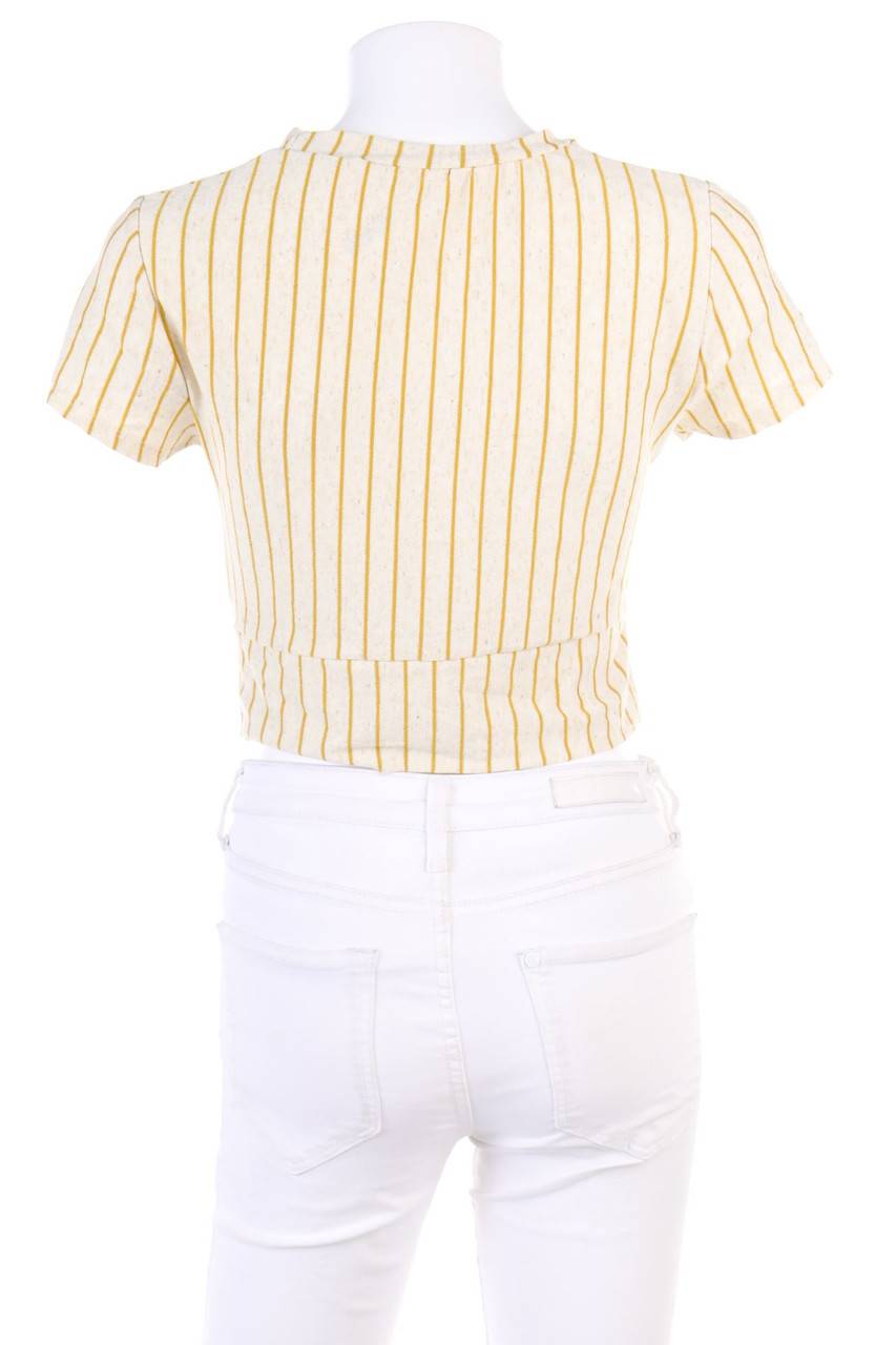 Carou Ohne Label Cropped-Shirt mit Streifen Kauf eins, bekomm eins gratis