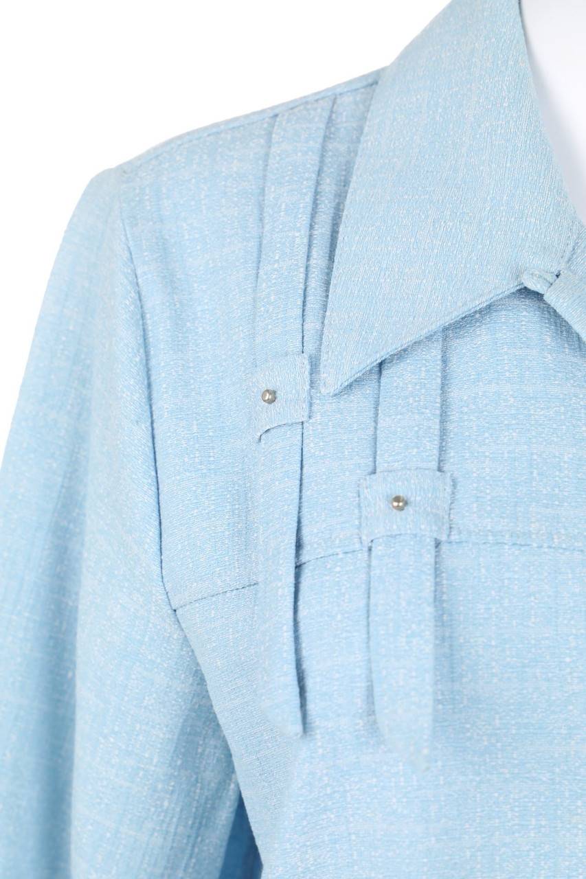 Carou VINTAGE Bluse mit Leinen Vierteljährliche Förderung