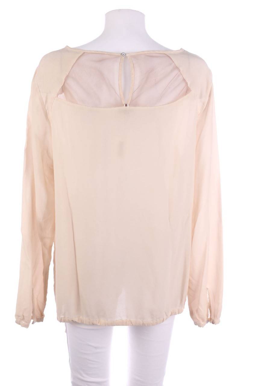 Carou NILE Garment Dyed-Bluse aus Seide mit Mesh-Einsatz Verkauf