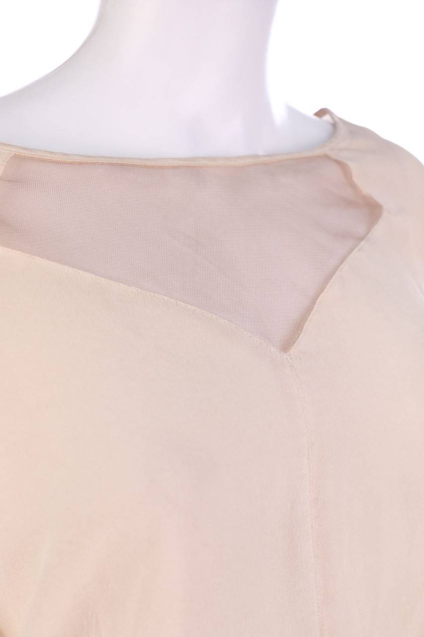 Carou NILE Garment Dyed-Bluse aus Seide mit Mesh-Einsatz Verkauf