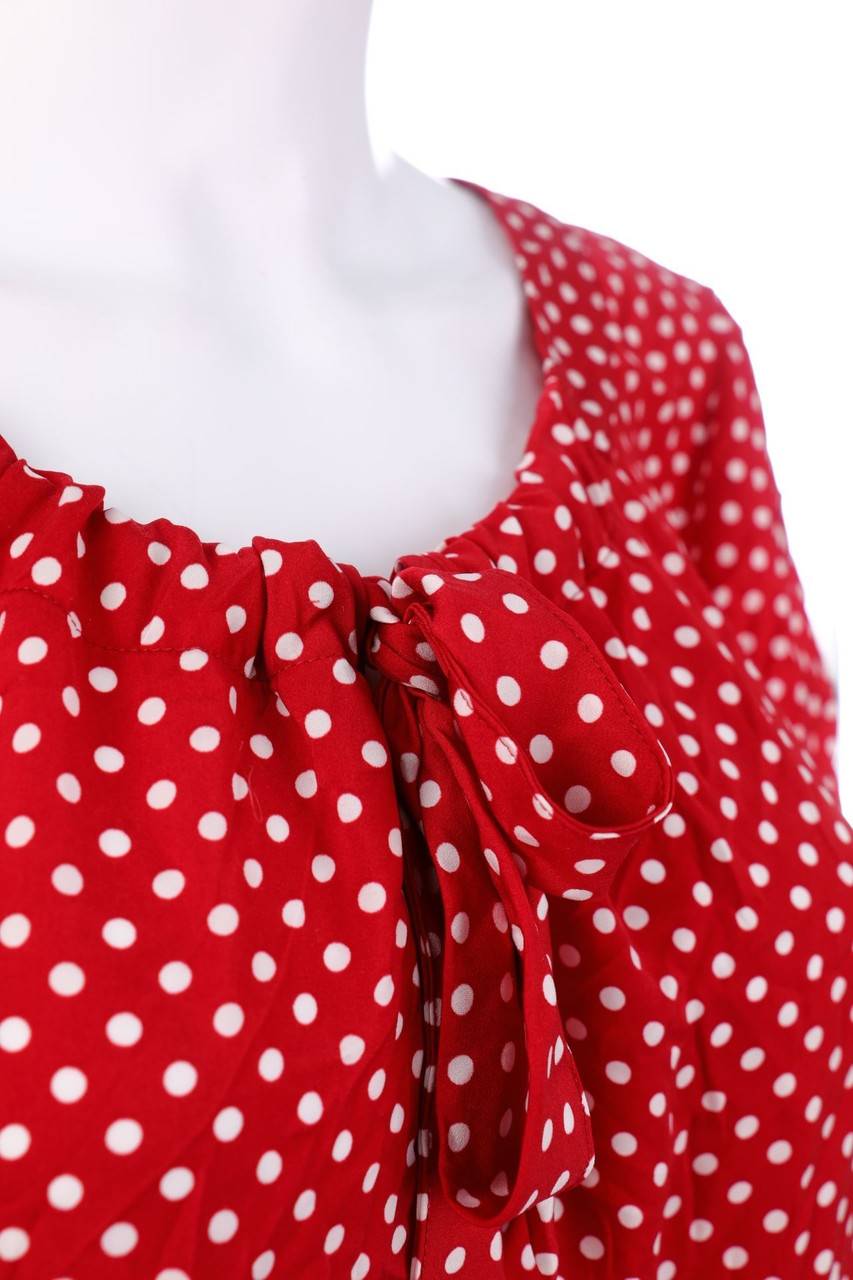 Carou TAIFUN Kurzarm-Bluse mit Polka Dots Limitierter Zeitrabatt