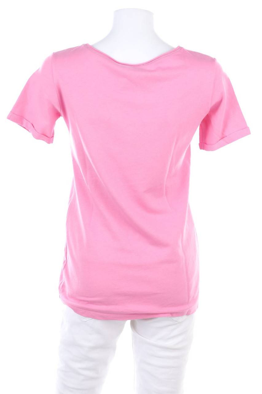 Carou monari Kurzarm-Shirt mit Statement-Print Weihnachtsangebot