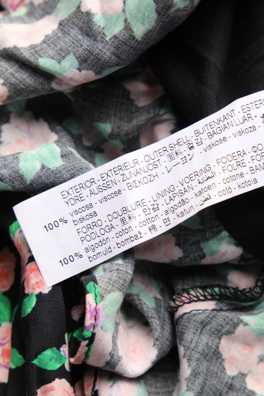 Carou ZARA Cropped-Kurzarm-Bluse mit Blumen-Print Räumungsverkauf