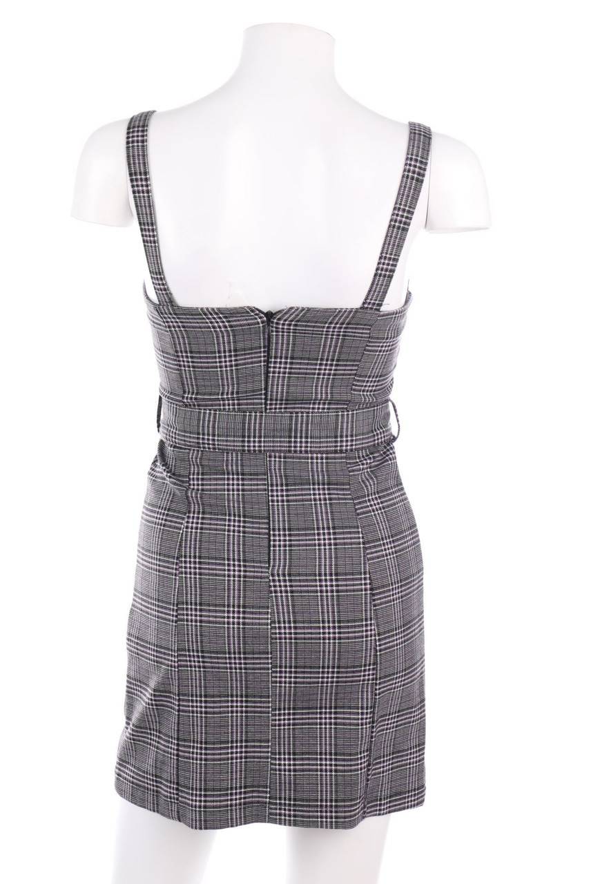 Carou PULL&BEAR Karo-Minikleid mit Gürtel Super Sparpreis