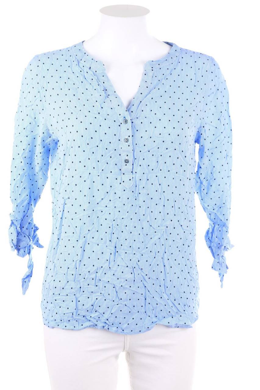 Carou VIA CORTESA Print-Bluse mit 3/4-Ärmel zum Knoten 50% Rabatt mit kostenlosem Versand