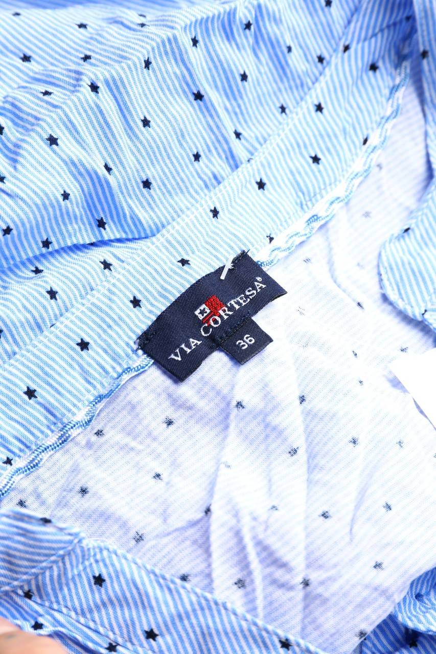 Carou VIA CORTESA Print-Bluse mit 3/4-Ärmel zum Knoten 50% Rabatt mit kostenlosem Versand
