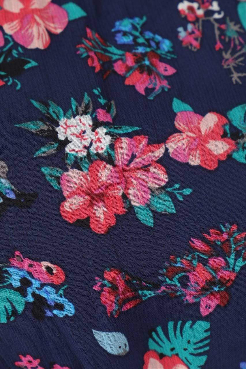 Carou AMISU Volants-Party-Kleid mit Blumen-Print Clearance-Verkauf