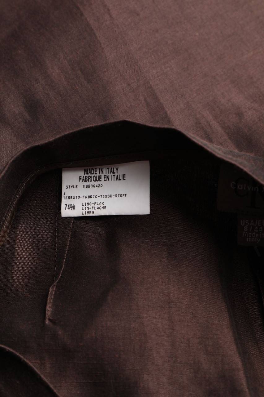 Carou Calvin Klein Vintage-Hose aus Leinen-Mix Fabrikladen