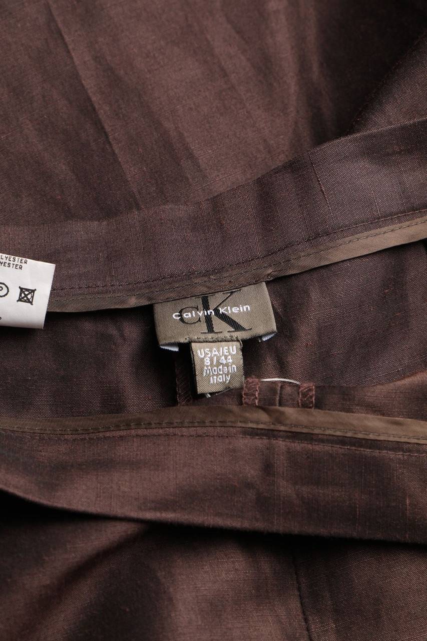 Carou Calvin Klein Vintage-Hose aus Leinen-Mix Fabrikladen