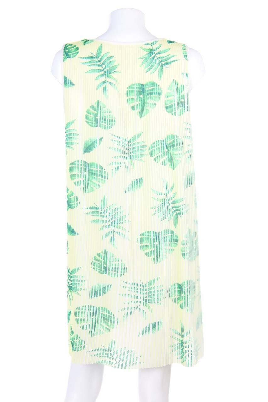 Carou Ohne Label Plissee-Minikleid mit Tropical Print 50% Rabatt für begrenzte Zeit