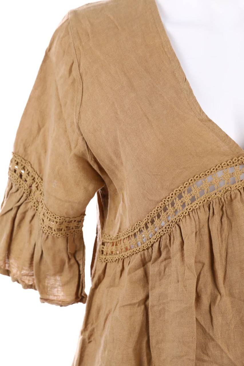 Carou Ohne Label Boho-Kleid mit Spitzen-Einsatz Fabrik Onlineshop