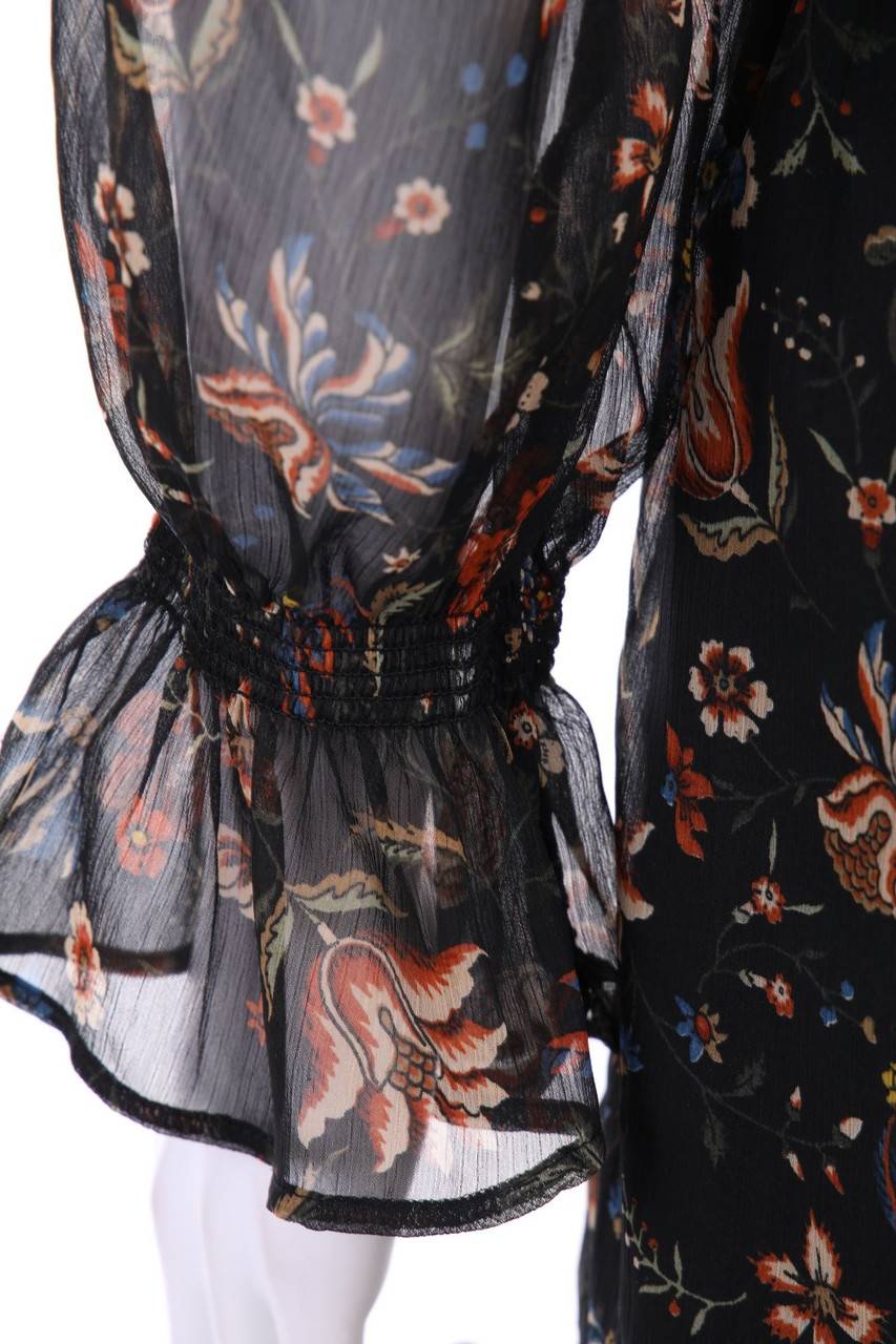 Carou Pepe Jeans Chiffon-Midikleid in Wickel-Optik mit floralem Muster Versandkostenfrei