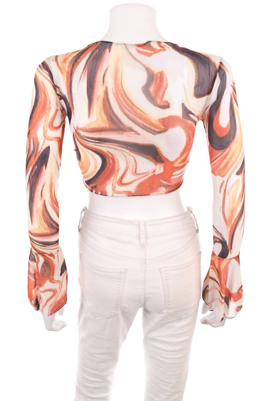 Carou Ohne Label Mesh-Bolero mit Print Saisonschlussverkauf