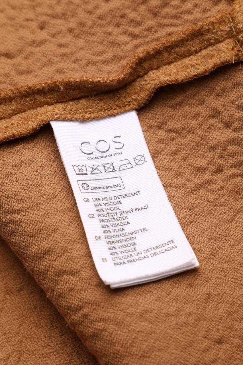 Carou COS Kurzarm-Bluse aus Woll-Mix Kostenlose Rückgabe