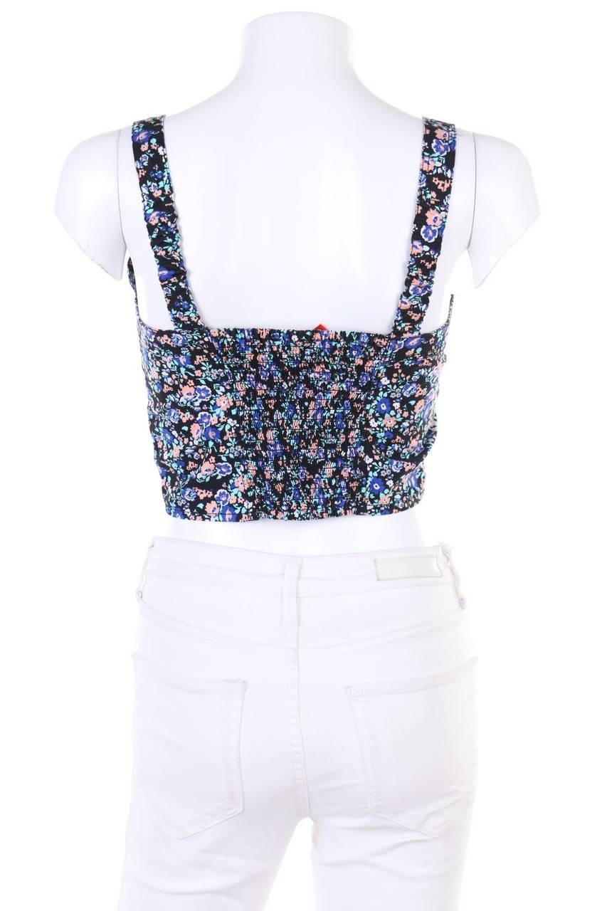 Carou H&M DIVIDED Crop-Top mit Blumen-Print Letzte 3 Tage