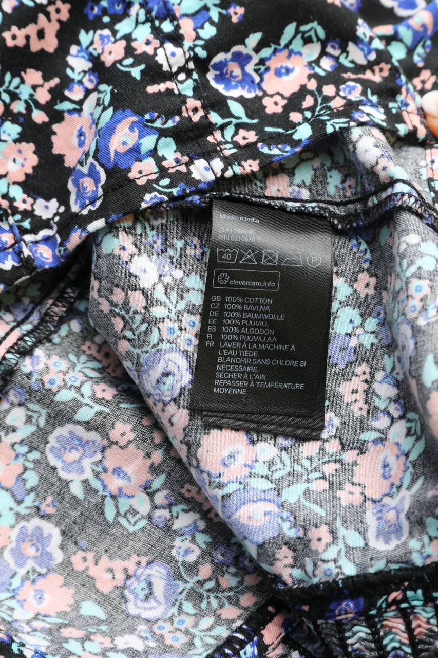 Carou H&M DIVIDED Crop-Top mit Blumen-Print Letzte 3 Tage