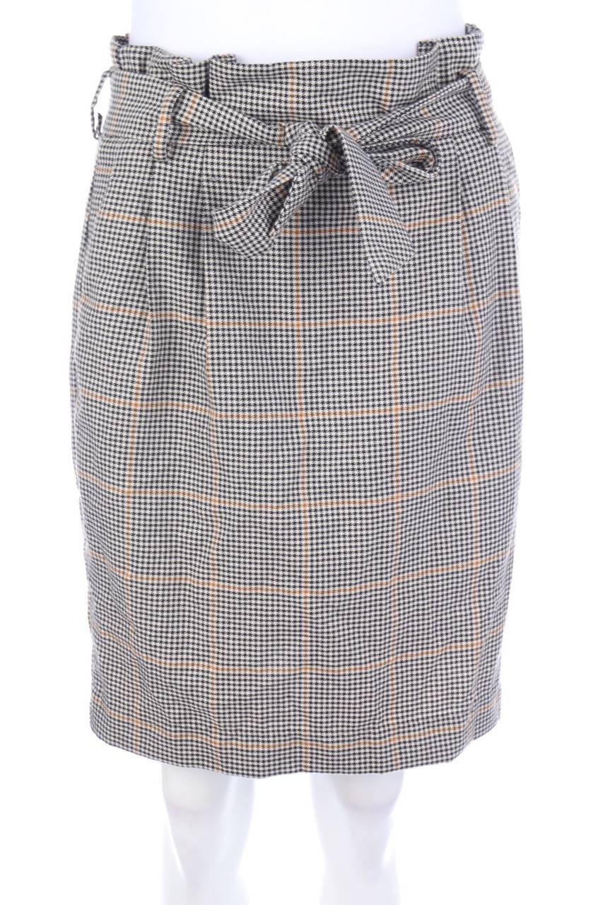 Carou H&M Paperbag-Bleistift-Rock mit Karo-Muster Rabatte dieses Monats