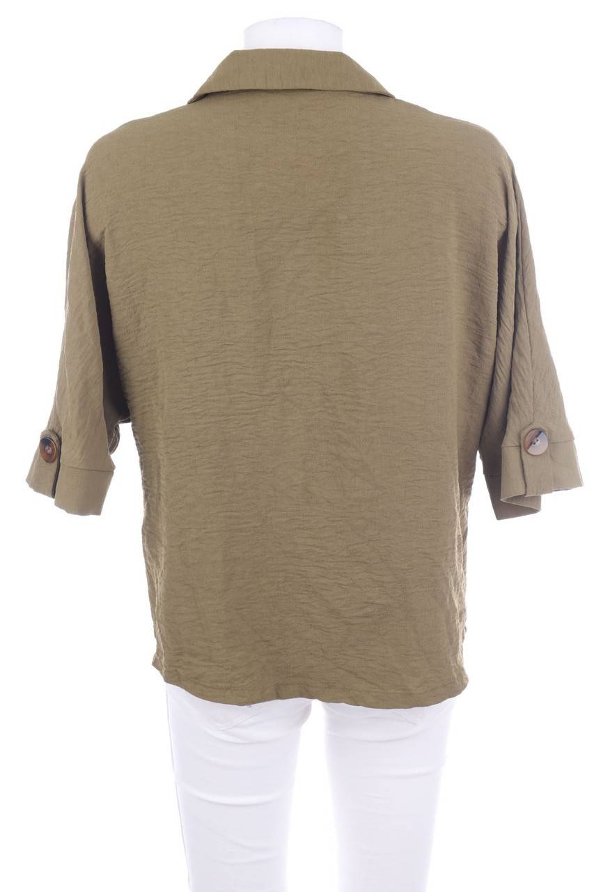 Carou F&F Kurzarm-Bluse im Safari-Stil Saisonschlussverkauf