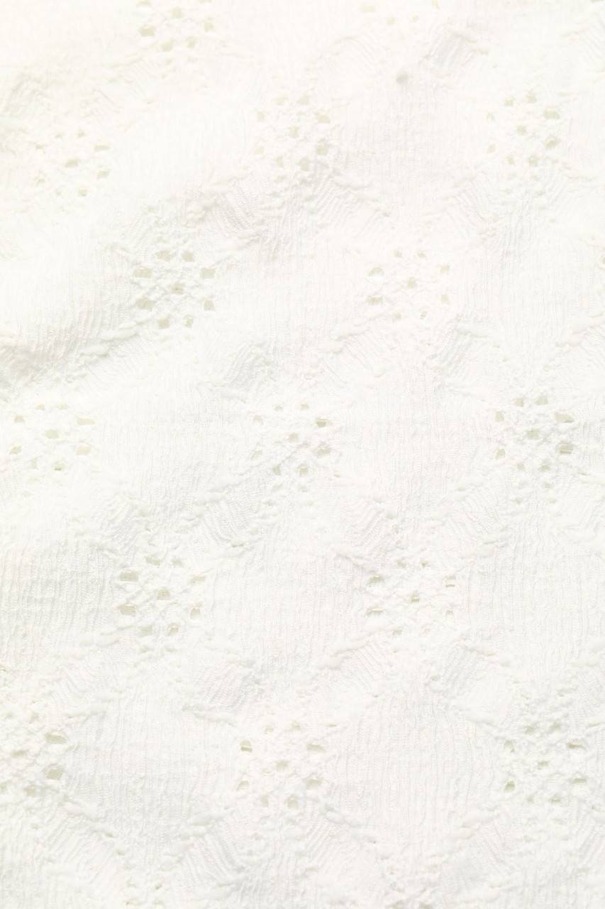 Carou Ohne Label Kurzarm-Bluse mit Lochspitze Letzte 3 Tage