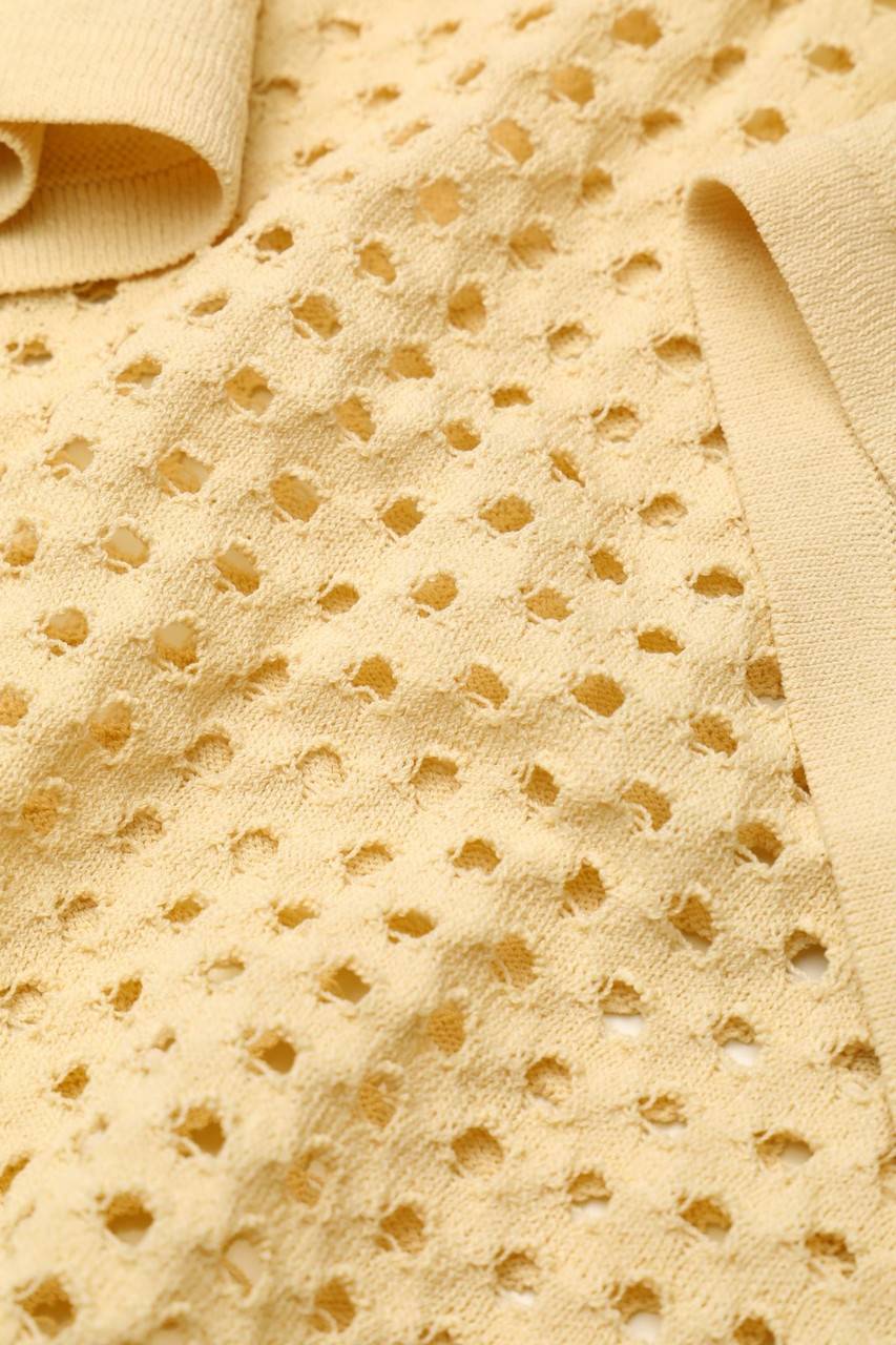 Carou INTROPIA Strick-Pullover mit Lochstrick-Details Blitzverkäufe